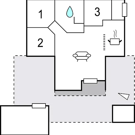 Hébergement de vacances 3 Bedroom Cozy In Sydals *